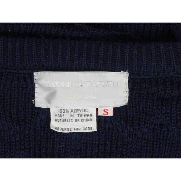 Vintage Emporium Capwell Open Cardigan Blue Knit Acrylic Sweater S - Picture 5 of 5